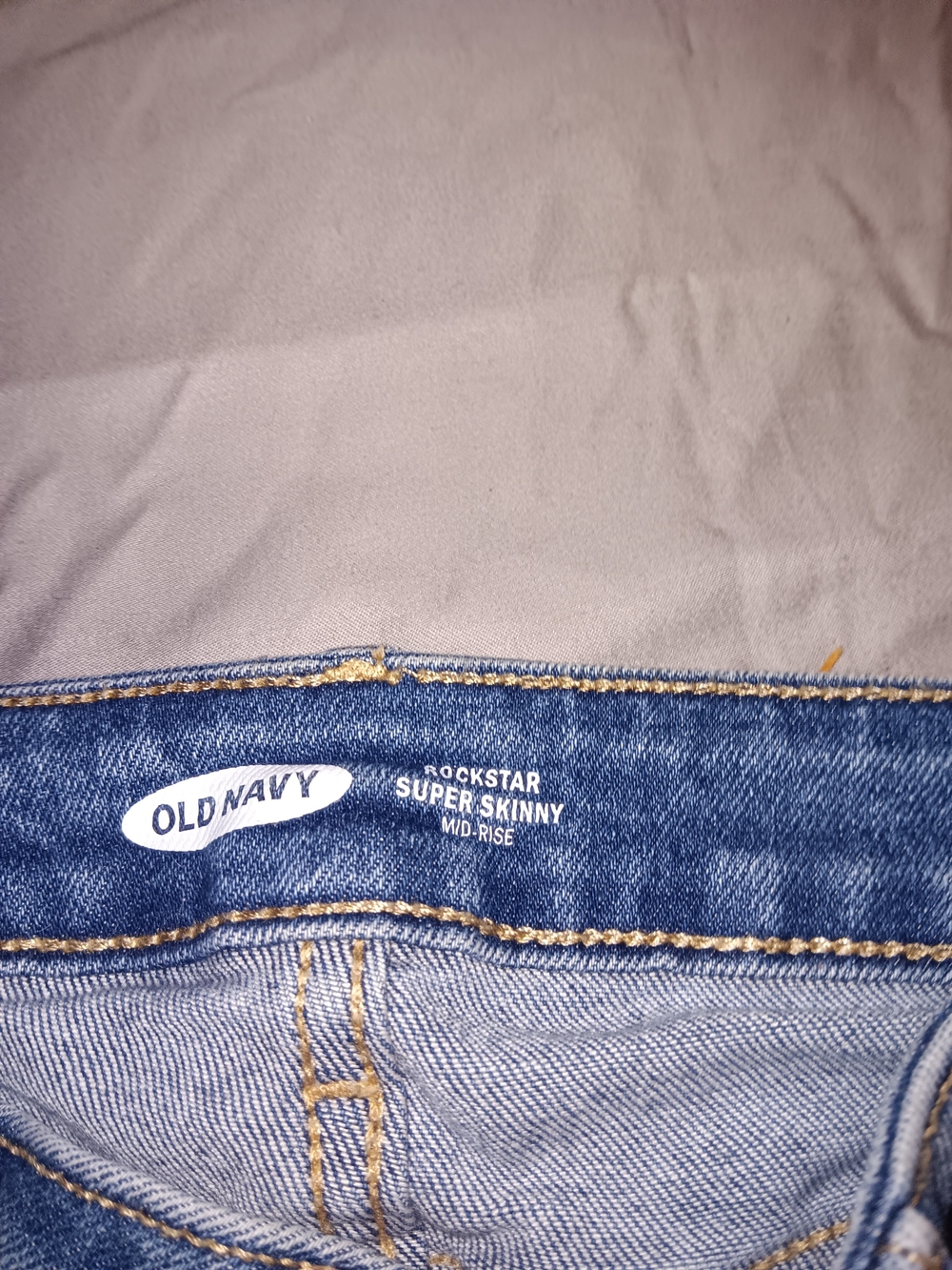 Old Navy Women's Blue Distressed Skinny Jeans - Picture 2 of 3